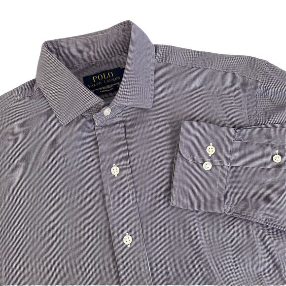 Mens Polo Ralph Lauren Custom Fit Purple Long Sleeve Dress Shirt Size 15-32/33 - Picture 1 of 7